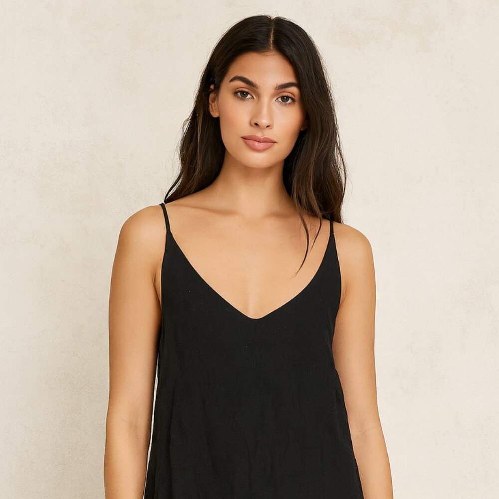 TOPSHOP BLACK SLIP DRESS - Picture 7 of 8